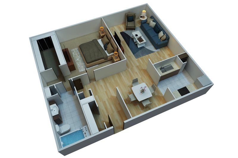 1142127391Dauphine 1 Bed 1 Bath